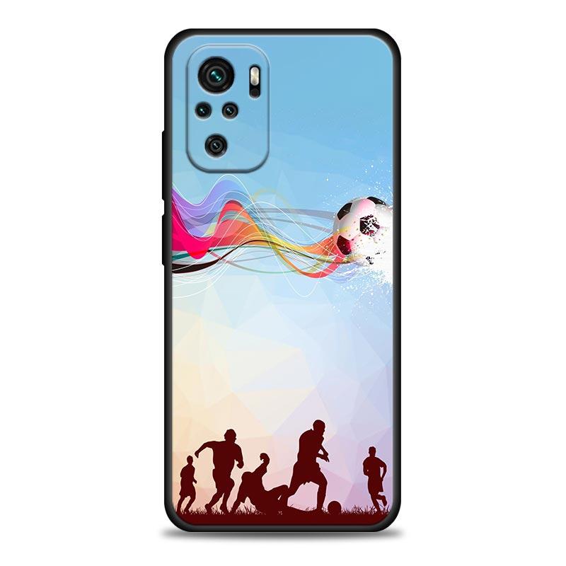 Fire Football Soccer Ball Phone Case For Xiaomi Redmi 15 15C 4G Note 15 14 13 Pro Plus 5G Soft Cover For Redmi Note 15Pro 14PRO