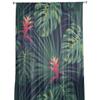 Tropical Jungle Green Plant Flowers Leaves Tulle Sheer Window Curtains for Living Room Bedroom Voile Organza Curtains Drapes