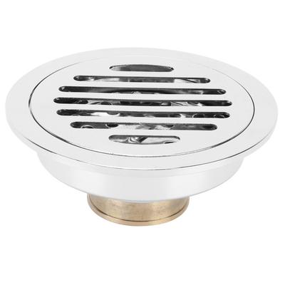 Round Shower Floor Drain Copper Drain Strainer Anti-Odor Floor Drain  Laundry Room