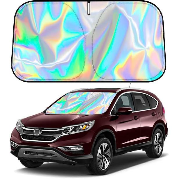D-Lumina Windshield Sun Shade For 2011-2017 Honda Odyssey Mini Van Accessories, Iridescent Reflective Front Window Sunshade Sun Visor Protector Block