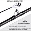 Casting Rod 2.1M 4 Piece Carbon Graphite Portable Baitcast Rod Inshore Fishing Pole Freshwater