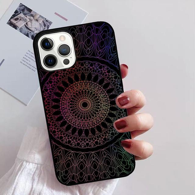 Mandala Blume Totem Handyhülle Für iPhone 17 Air 16 15 14 13 12 11 Pro Max Plus Max Hülle Schale