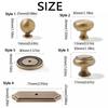 Nordic Brass Cabinet Pull Gold Round Cabinet Door Handle Retro Wardrobe Pulls  Kitchen Cupboard