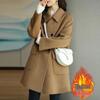 Women's Plus Size Slimming Wool Coat - Autumn/Winter 2022 Korean Style Mid-Length
