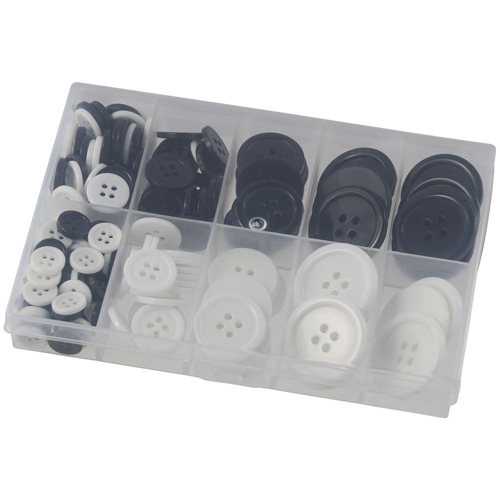 160 PCS 4-Hole Buttons Resin Large White Buttons DIY Craft Projects Resin Button  Holiday Decoration