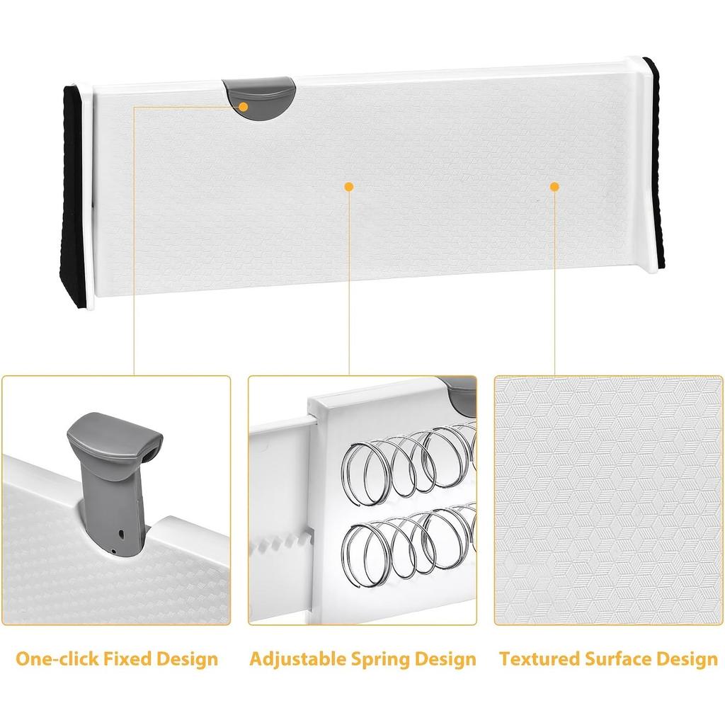 2pcs Drawer Dividers, Expandable Dividers for Easy Storage and Organization Ideal for Kitchen Utensils and Bedroom Clothing, Closet Organizer Storage