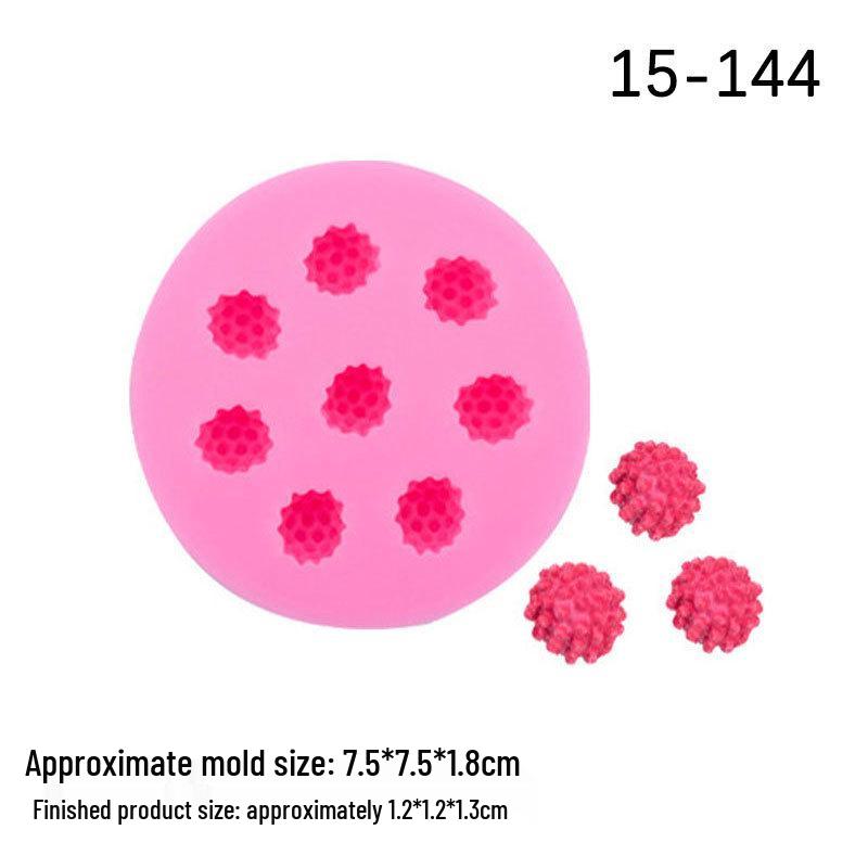 Silicone Mold for DIY Fruit Cake Decoration: Strawberry, Blueberry, Raspberry, Orange.