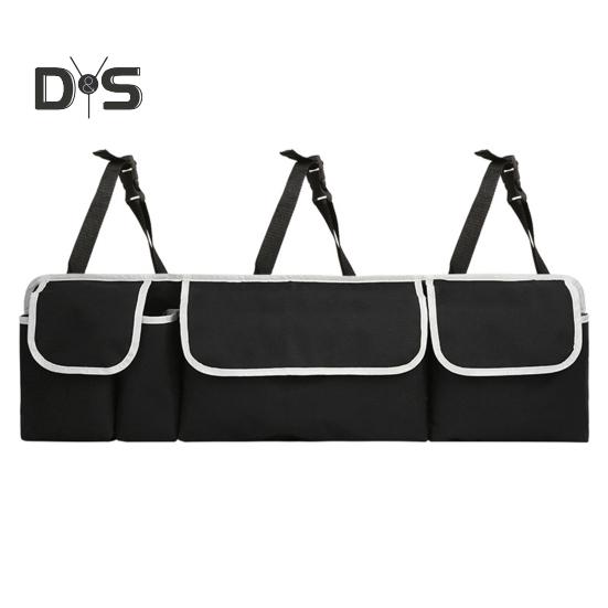 

Подвесная сумка для хранения на заднем сиденье автомобиля, органайзер для багажника, большая вместимость, водонепроницаемая, износостойкая сумка-органайзер на спинку автомобильного сиденья чёрный