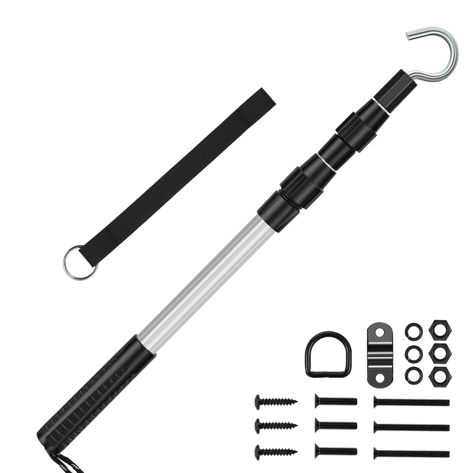 

Attic Ladder Pull Down System Hook Adjustable Attic Stair Door Puller Pole Aluminum Alloy Attic Pull Down Rod for Garage Doors