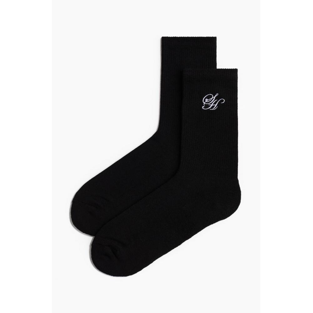 

H M Socks Black sH 3739