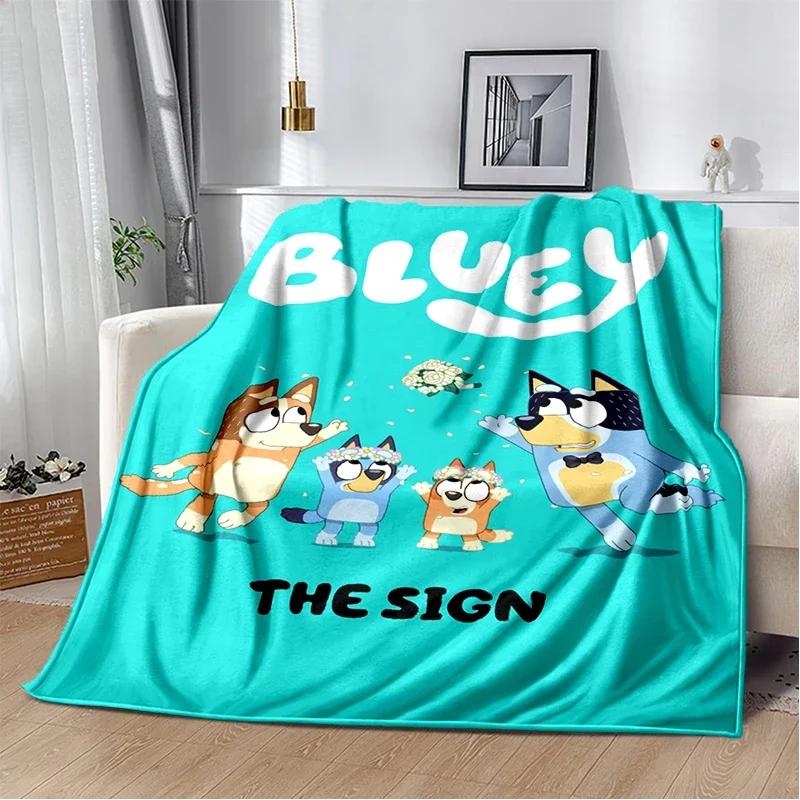 3D Print B-Blueys Family Cartoon Dog Blanket,Soft Throw Blanket for Home Bedroom Bed Sofa Travel Cover Kid Gift