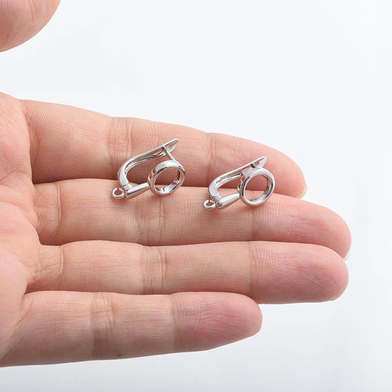 Silver Color Brass Earring Hooks for DIY Jewelry Making Handmade Silver Color Jewelry Accessories Findings Eawires