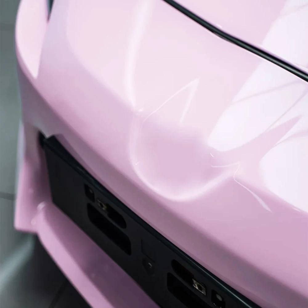

Platinum Begonia Powder Car Sticker Wrap Vinyl Film Color Change PET Bubble Free Film PVC Car Accessories Interior Exterior 50x152cm