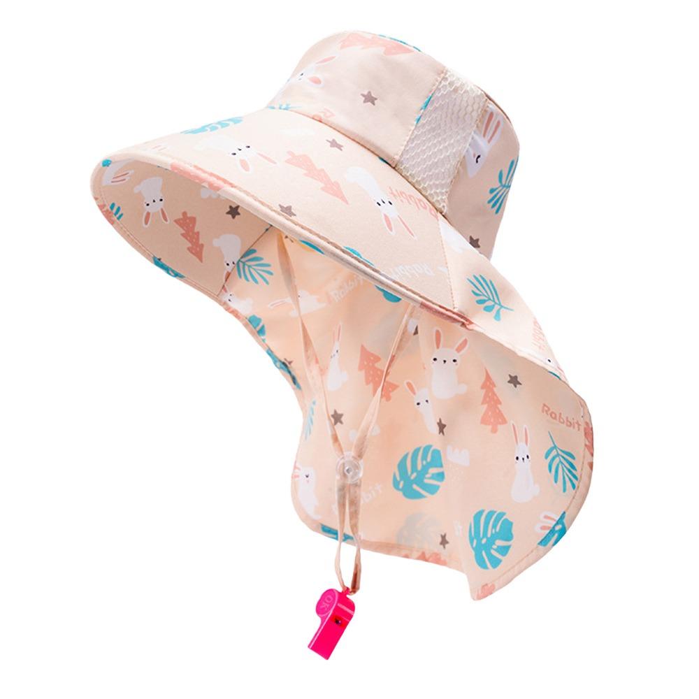 

Thin Cartoon Shawl Sun Cap Wide-brimmed Sunscreen Tools Gifts Summer Children s Sun Hat помаранчевий
