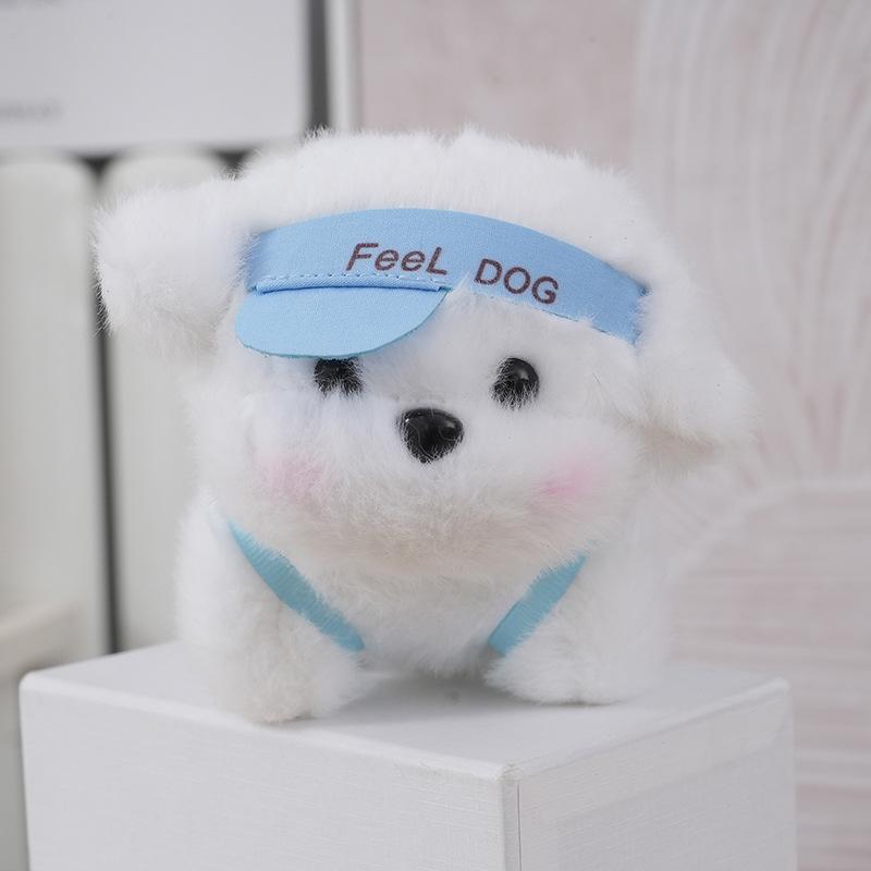 

Plush Soft Charming Dog Doll Keychain Lovely Bag Charm For Kids Adults And синий