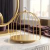 Iron Bird Cage Cosmetic Organizer Elegant Cosmetic Display Stand  Cosmetics Display