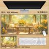Beside the Window Cat Mouse Pad Oversized Healing Cute Cartoon Boys Girls Creative Office Computer Keyboard Desk Pad Secure Grip