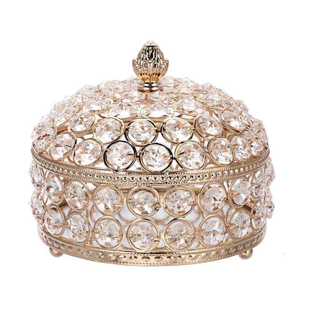 Glass Mirrored Crystal Jewelry Box Luxury Earring Organizer Portable Keepsake Box Home Decor