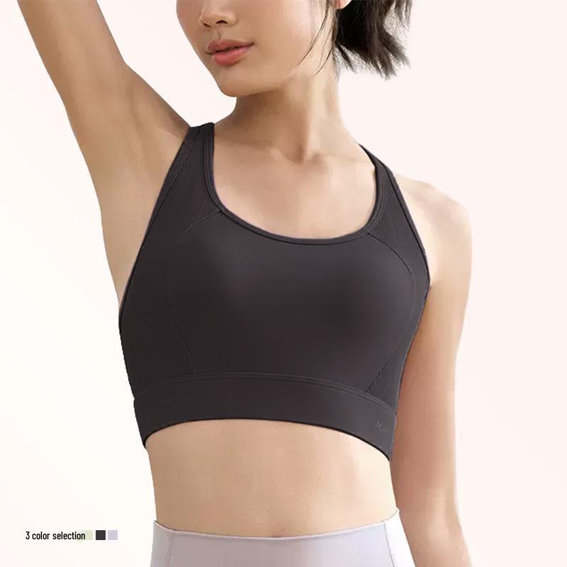 

Женский спортивный бюстгальтер с высокой степенью поддержки и защитой от ударов, с красивым дизайном спины XL чёрный