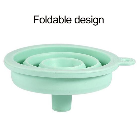Kitchen Funnel Not Easily Deformed Foldable High Softness Toughness Dispense Liquid Silicone Collapsible Beer Funnel for Restaurant