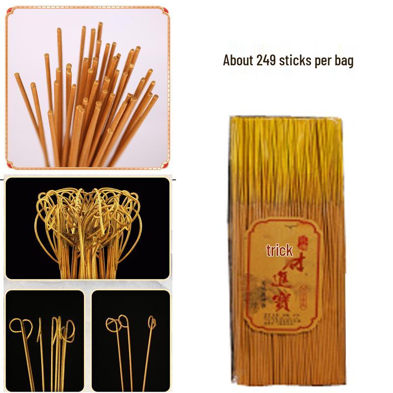 Smokeless Sandalwood Golden Wealth Incense: Buddha & Guanyin Worship