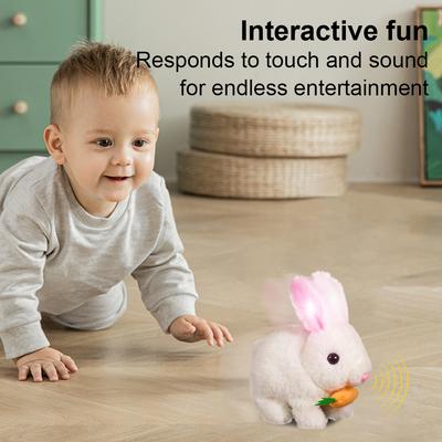 Cartoon Fluffy Rabbit Plush Toy Cute Soft Stuffed Bunny Doll Pendant Plush Rabbit Toy Interactive Bunny Toy Party Decor Supplies