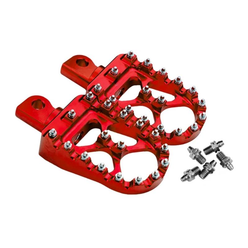 Anti Slip Lightweight Motorcycle Footrests Pegs With Vintage Styling Heavy Duty Aluminum Alloy Universal Application 2x