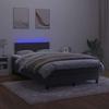 Maison Exclusive - Sommier à lattes de lit et matelas LED noir 120x190 cm velours