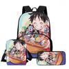 One Piece Lightweight 3PCS School Backpack Set with Front Pocket, Crossbody Bag and Pencil Case, Unisex for Boys Girls Age 6-10