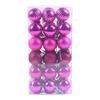 36Pcs Christmas Balls Shatterproof Anti-deform Plastic Decorative Shiny Glitter Xmas Balls for Home