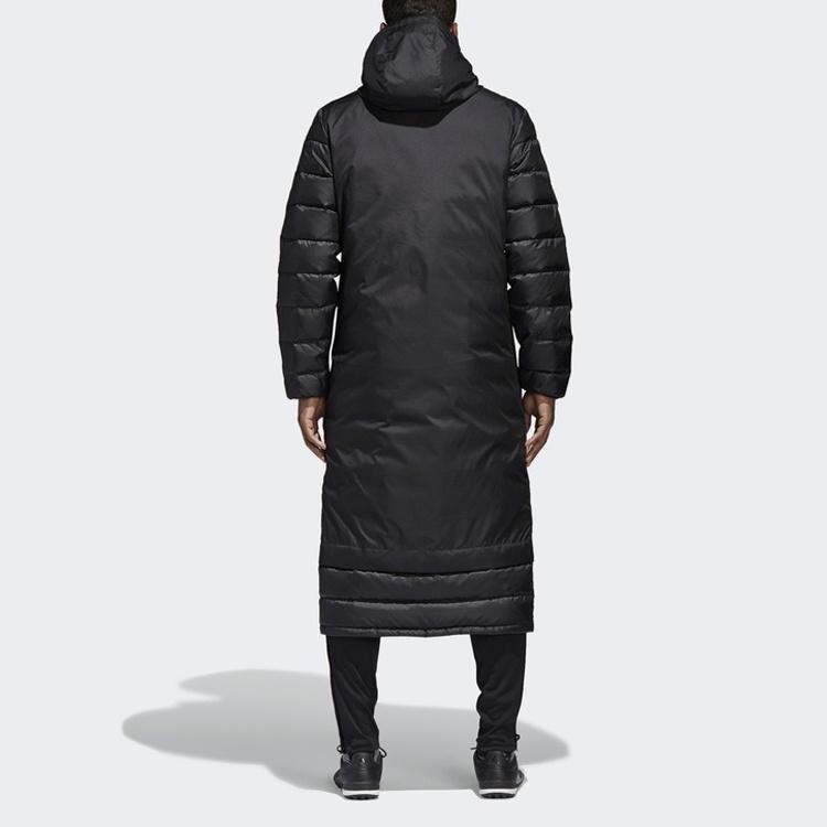 adidas Long Hooded Down Jacket 'Black' Men's BQ6590