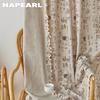 1PC NAPEARL Artistic Chinese Calligraphy Pattern Tassel Decoration Semi Blackout Curtain for Windows Balcony Bedroom and Living Room Home Decor