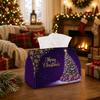 1pc Christmas Tissue Box Holder with Magical Starry Design - Glowing Pine Tree Snowflake, Ideal for Kitchen, Living Room, Bedroom, Bathroom, Car - Sea