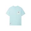 Li Ning Rooovie T Shirts Unisex Ice Clear Blue Crew Neck Moderate Straight Fit AHSSB57-2