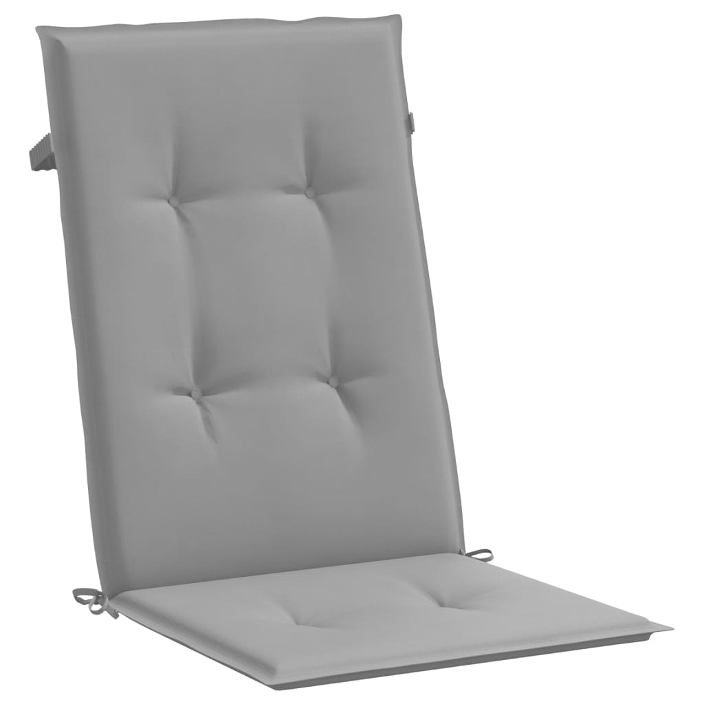 vidaXL Gartenstuhlauflagen für Hochlehner 4 Stk. Grau 120x50x3cm Stoff