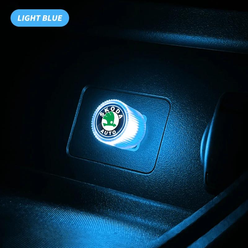 2025 Nouvelle Lumière d'Ambiance Mini Décoration Intérieure de Voiture Lumière Ambiante Pour Skoda Octavia Fabia Superb Kamiq Kodiak Yeti Karoq Octa