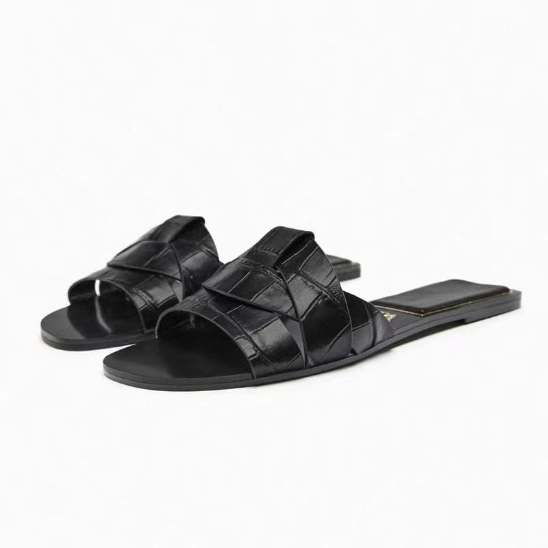 Women's 2023 Trendy Flat Bottom Cross-Strap Sandals - Indoor/Outdoor