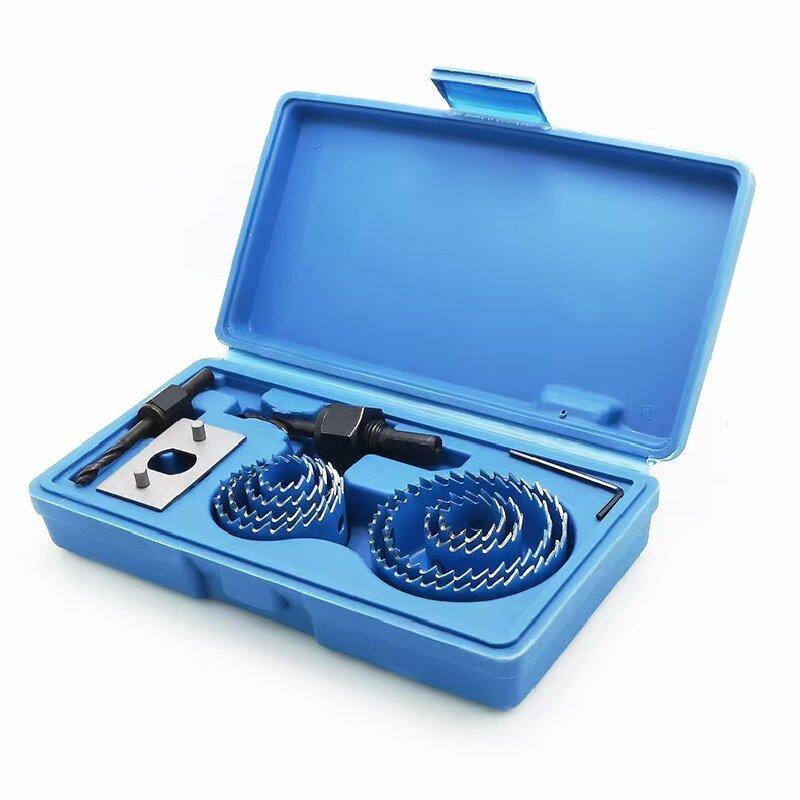 Industrial Blue Hole Saw Kit - Professional TCT Coated Drill Cutter for Drywall, Downlights & Metal Woodworking