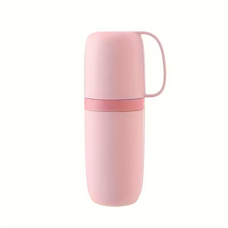 Portable Travel Toothbrush Holder with Cup, Compact Case for Toothbrush & Toothpaste, Ideal for Travel & Bathroom