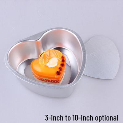 Herzförmige Kuchenform mit abnehmbarem Boden – 3", 5", 6", 8", 10" Anodisierte Chiffon-Dessert-Backform