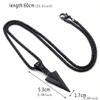 1pc Retro Triangular Spearhead Alloy Arrow Pendant Necklace, Trendy Hip Hop Zircon for Teenagers