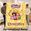 Custom Name Totally Spies Flannel Throw Blanket Personalized Text Soft Blanket Bed Sofa Gift