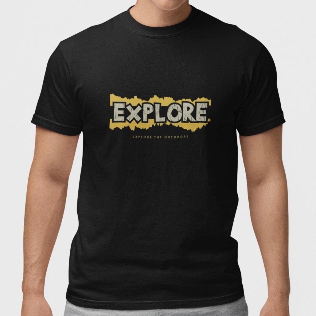 Explore The Outdoors T Shirt Adventure Hiking Camping Nature Tee L