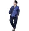Samue for Summer M Stripes [Yurakuan] Shijira-woven Men, Use, Switching, 100% Cotton, (Summer 7, M)