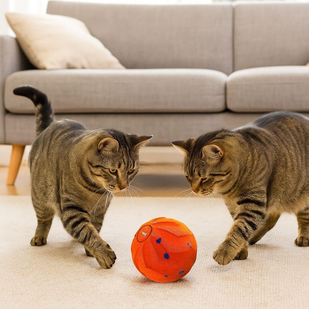 Bite Resistant Smart Dog Toy Ball Wear Resistant Durable Automatic Moving Ball Toy with Light USB Rechargeable