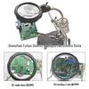 Clip-on LED Magnifier with Dual Repair Clamps, Model TE-801