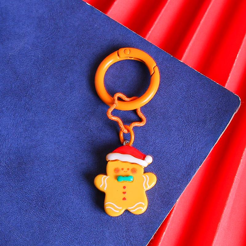 Cartoon Christmas Keychain: Cute Tree, Santa, and Snowman Accessories for Kids' Schoolbag Decoration