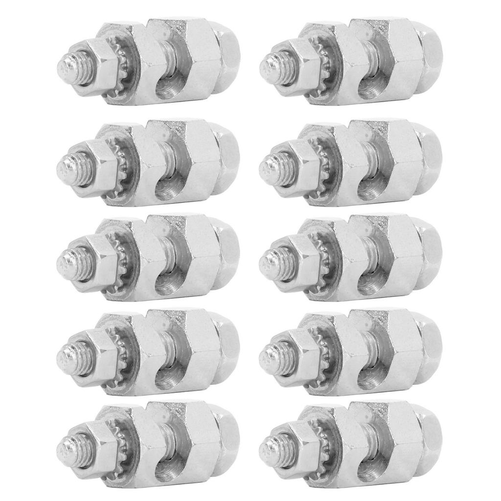 10 STÜCKE Blitzschutzkabelklemme Außensechskant Kupfer Erdungsschutzkabelklemme für PV-Modul