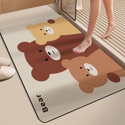 Kreslený diatom bahenní toaletní podložka na ústa absorpční podložka Moderní jednoduchá toaletní podložka pod nohy do koupelny protiskluzová a špinavá podložka