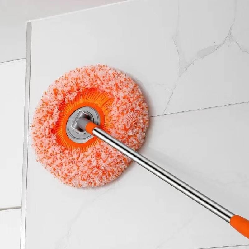 Handle Long Round Wall Cleaning Mop Dry And Wet Ceiling Cleaning Wiper For Home
